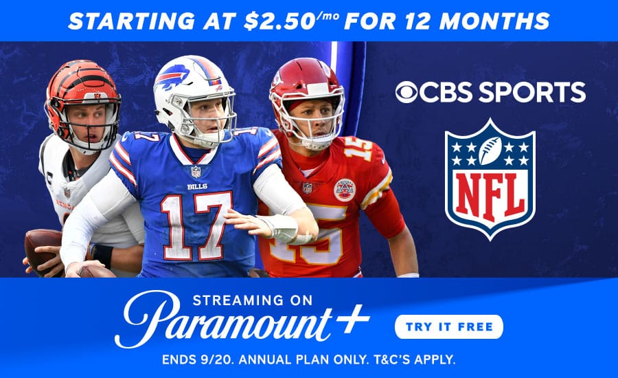 Stream NFL on CBS with exclusive Paramount+ offer