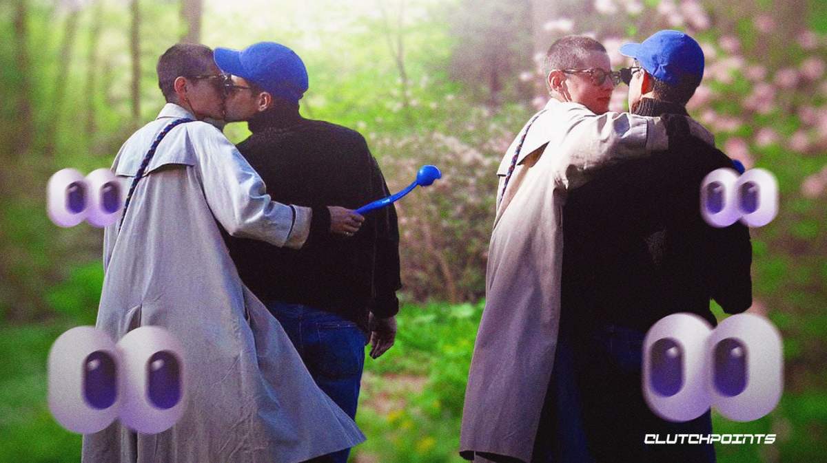 Rami Malek, Emma Corrin, Rami Malek and Emma Corrin kissing