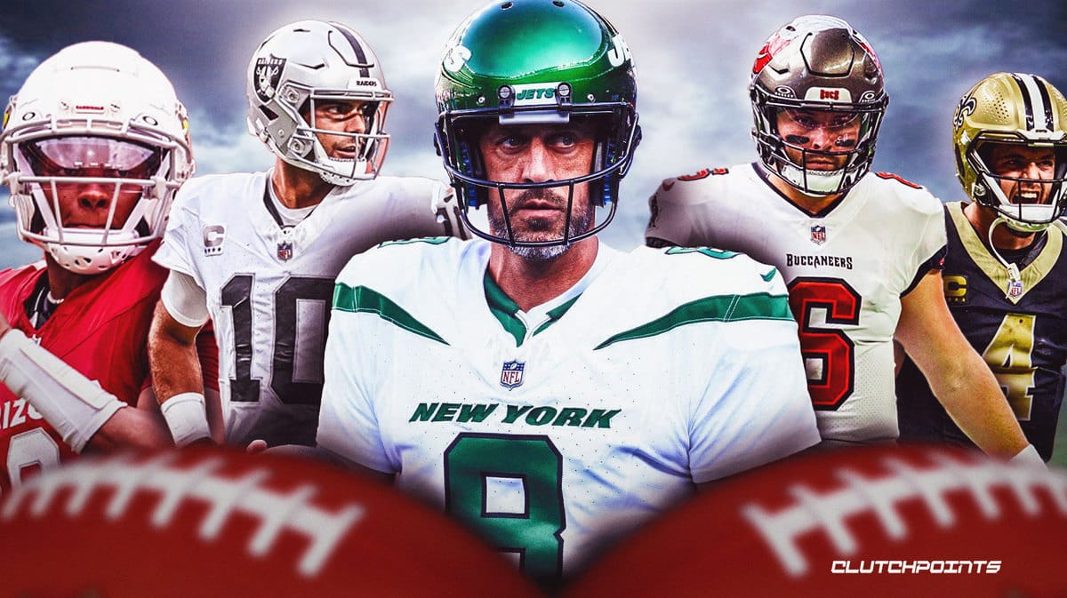 2023 quarterback debuts, Aaron Rodgers, Jimmy Garoppolo, Derek Carr, Baker Mayfield, Joshua Dobbs