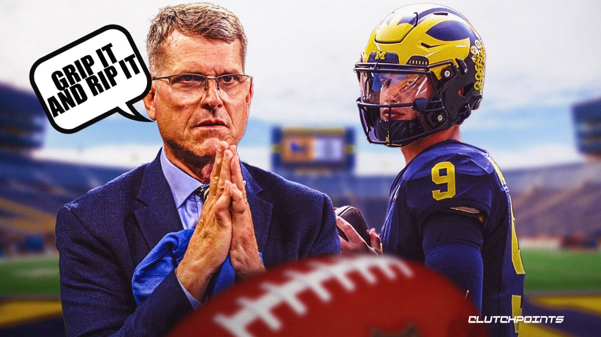 Michigan's Jim Harbaugh wants JJ McCarthy to stay aggressive