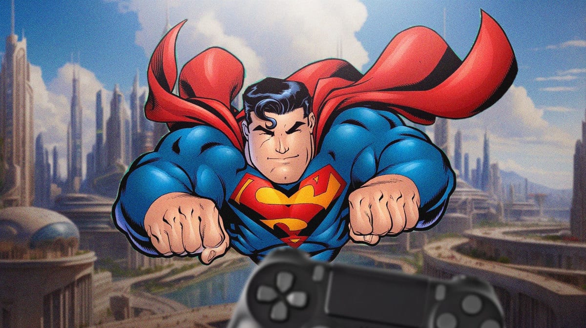 Superman with PlayStation controller