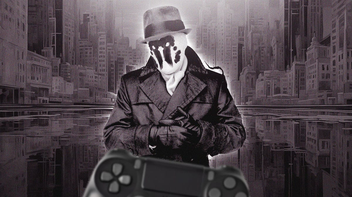 Rorschach with PlayStation controller