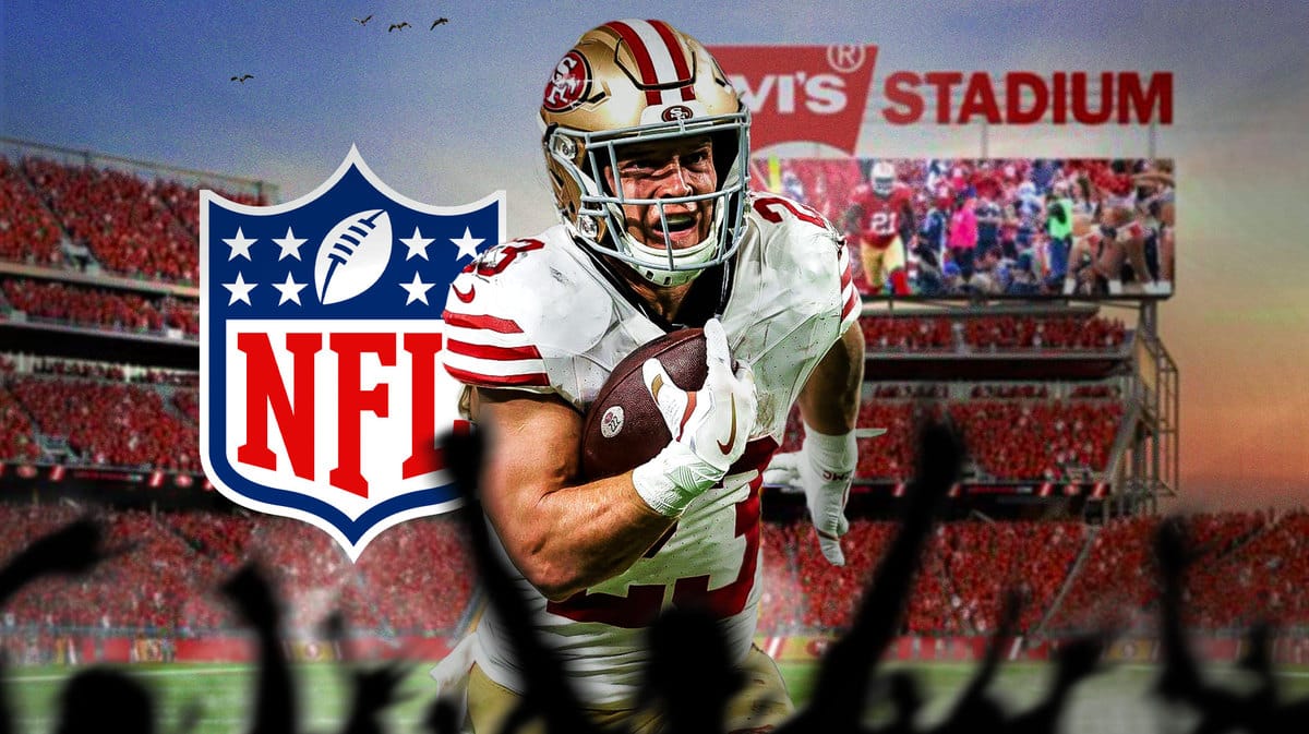 Christian McCaffrey runs and ties the NFL record for consecutive games with a rushing touchdown in San Francisco's game against the Bengals.