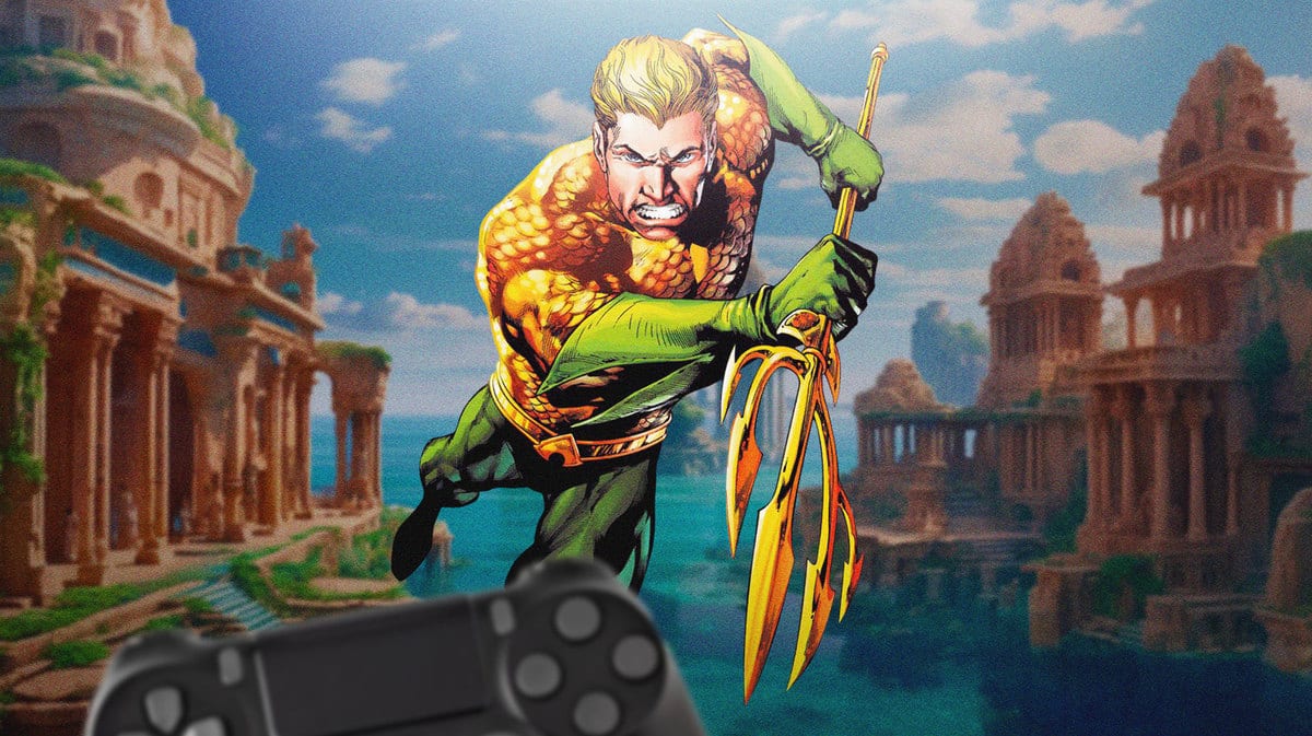 Aquaman with PlayStation controller