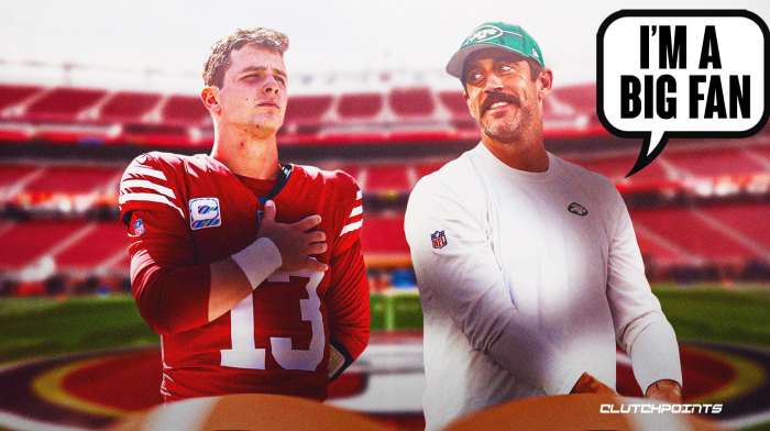 Brock Purdy, Aaron Rodgers, 49ers