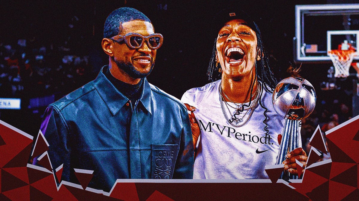 R&B singer Usher and Las Vegas Aces power forward A'ja Wilson
