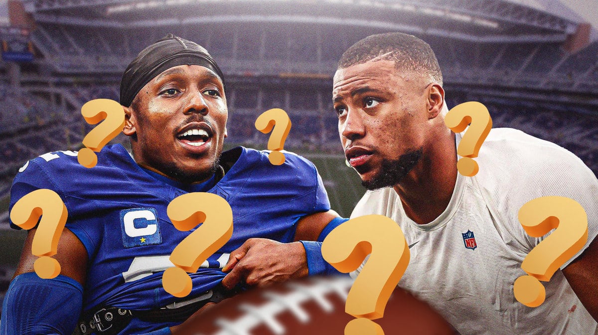 Saqon Barkley and Adoree' Jackson, two of the Giants players they should move after dealing Leonard Williams at the NFL trade deadline.
