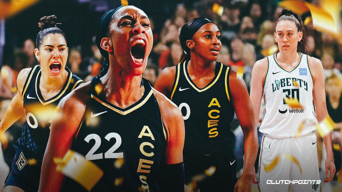A'ja Wilson, Aces, Kelsey Plum, Jackie Young, WNBA Finals, Liberty, Breanna Stewart