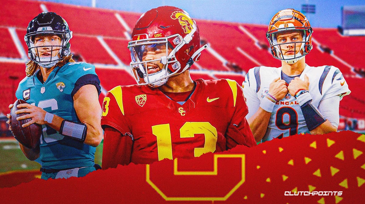 Caleb Williams, Joe Burrow, Trevor Lawrence, USC Football, NFL Draft