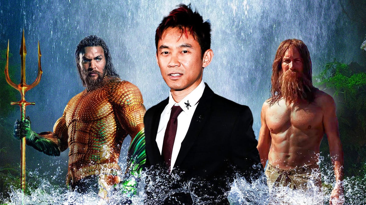 Jason Momoa and Patrick Wilson from Aquaman 2 and director James Wan