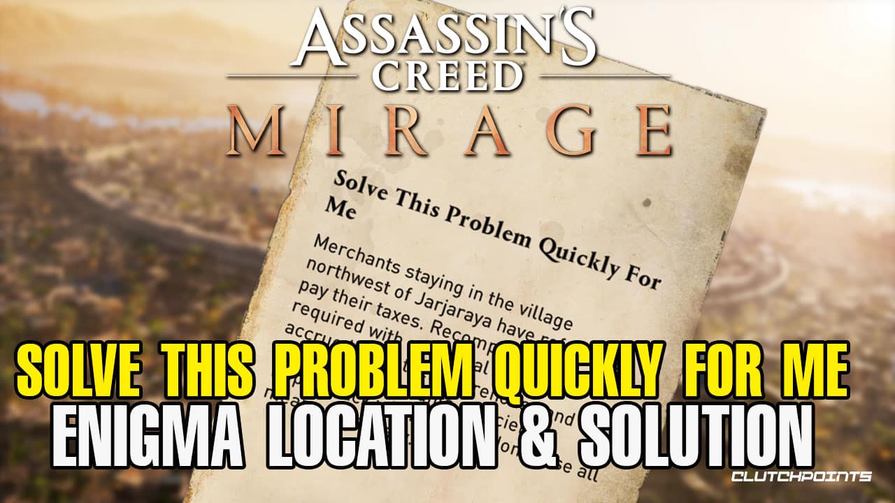 Assassin's Creed Mirage Solve This Problem Quickly For Me enigma solution
