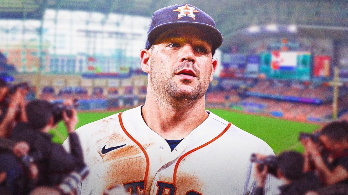 Chas McCormick winces from his HBP bruise, Astros ALCS loss to the Rangers, MLB Playoffs