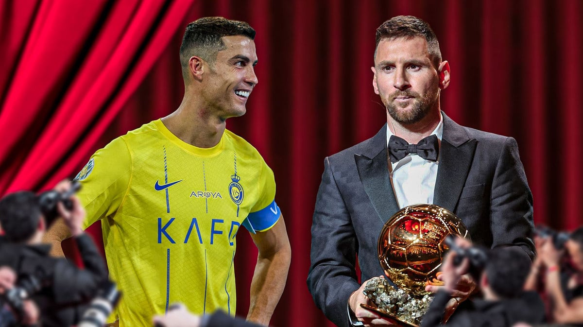 Cristiano Ronaldo reacts to Lionel Messi winning Ballon d'Or