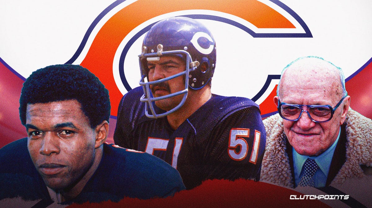 Dick Butkus, Gale Sayers, George Halas, Chicago Bears
