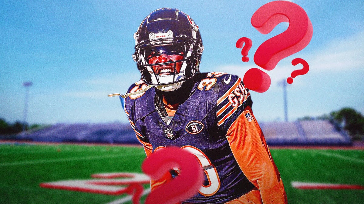 Bears' Jaylon Johnson, question mark next to him.