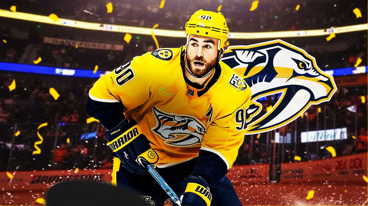 Nashville Predators forward Ryan O'Reilly at Bridgestone Arena ahead of his 1000th NHL game.