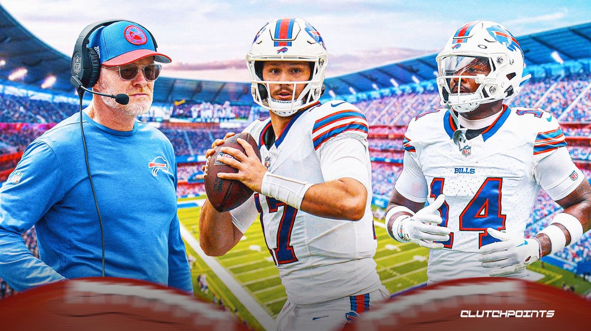 Josh Allen, Stefon Diggs, Sean MdDermott, Buffalo Bills
