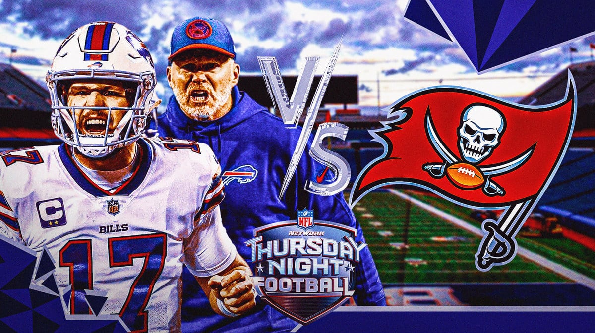 Josh Allen, Sean McDermott of the Bills, Thursday Night Football against the Tampa Bay Buccaneers
