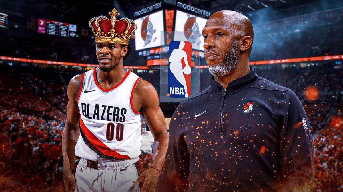 Blazers Scoot Henderson, Anfernee Simons, and Chauncey Billups in the NBA Preseason