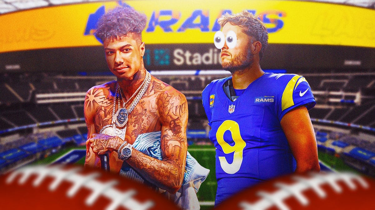 Blueface (rapper) and Matthew Stafford of the Rams.