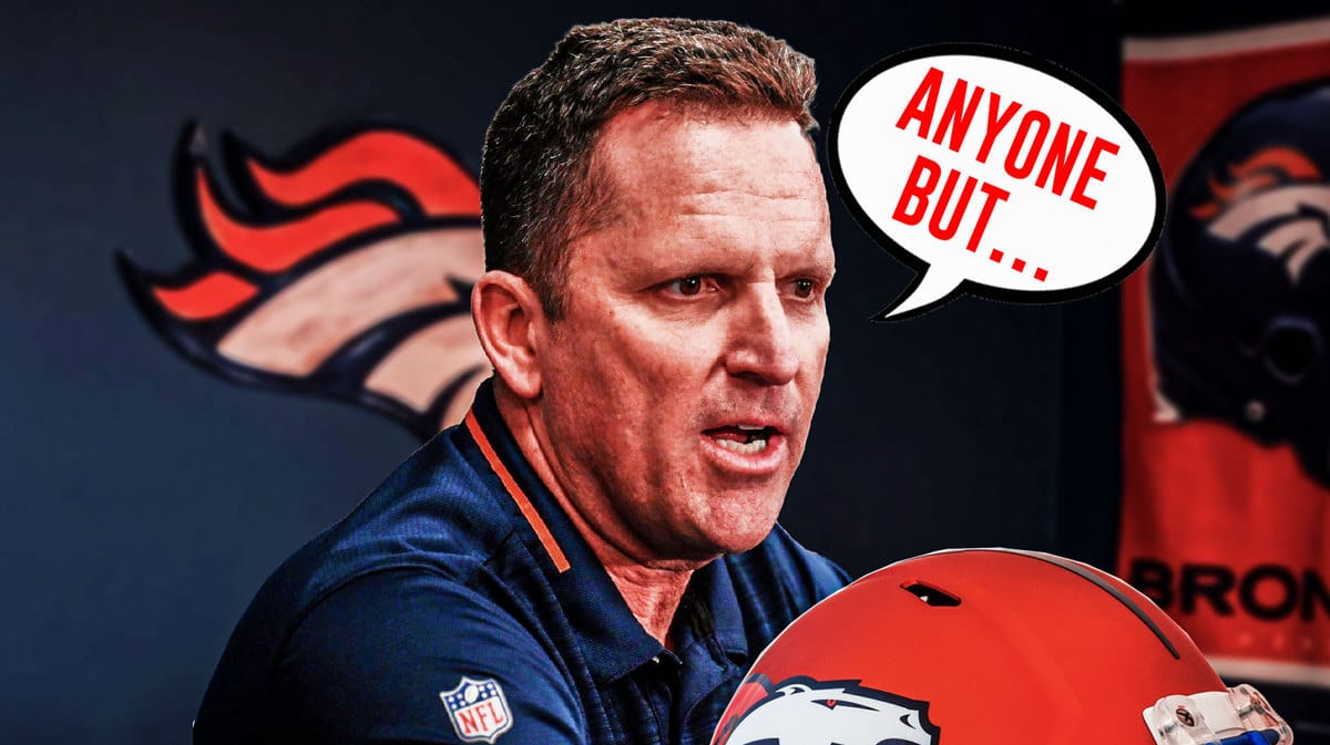 Broncos GM George Paton saying "anyone but..."