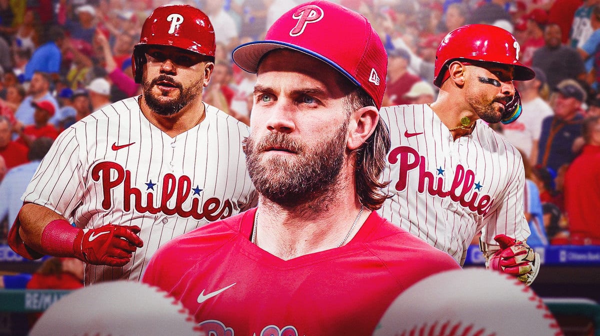 Bryce Harper, Kyle Schwarber, Nick Castellanos in action, Phillies fans excited