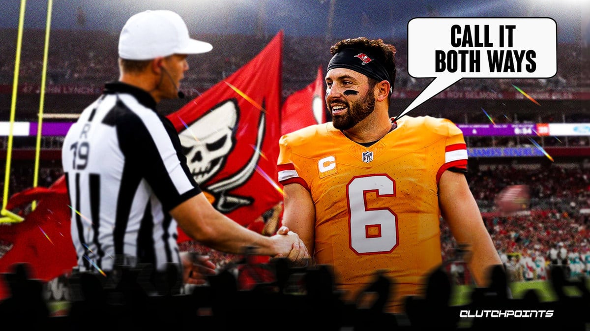 Lions Buccaneers, Baker Mayfield refs, Baker Mayfield, Buccaneers, Lions