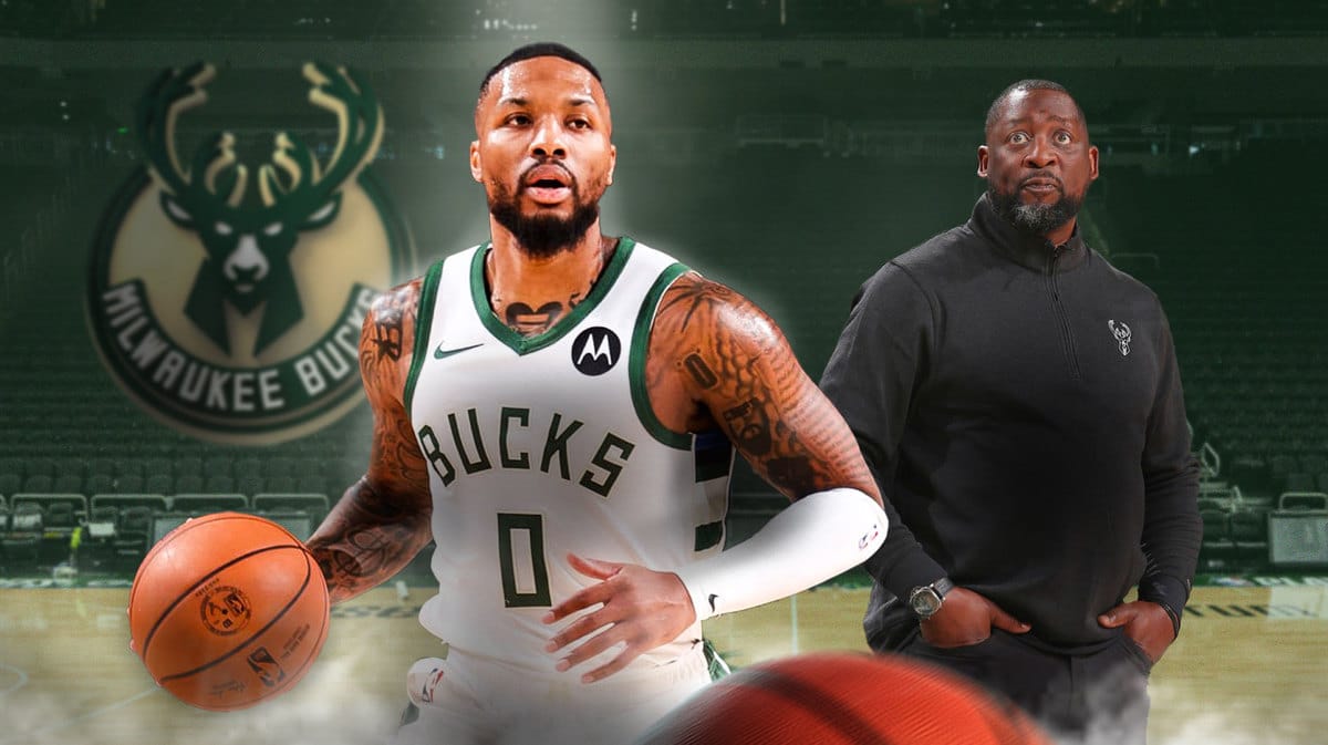 Milwaukee Bucks point guard Damian Lillard and head coach Adrian Griffin