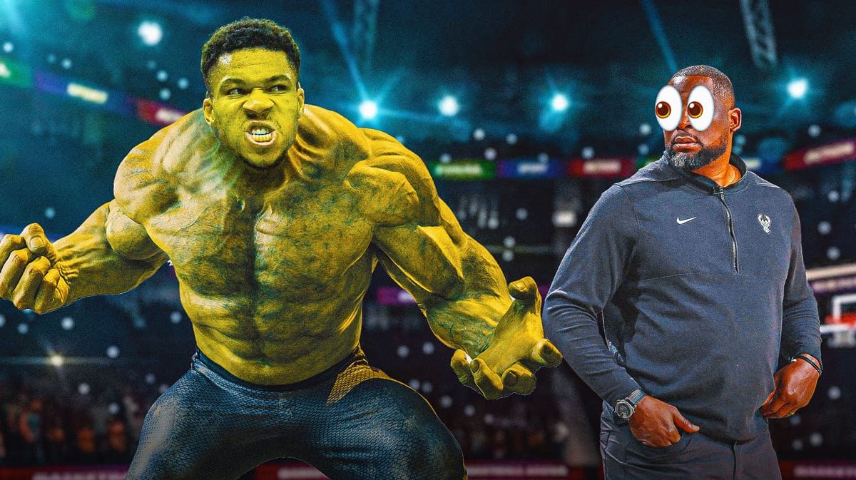 Giannis Antetokounmpo was Hulking up on the court and off the court for the Bucks in their latest game against the Heat