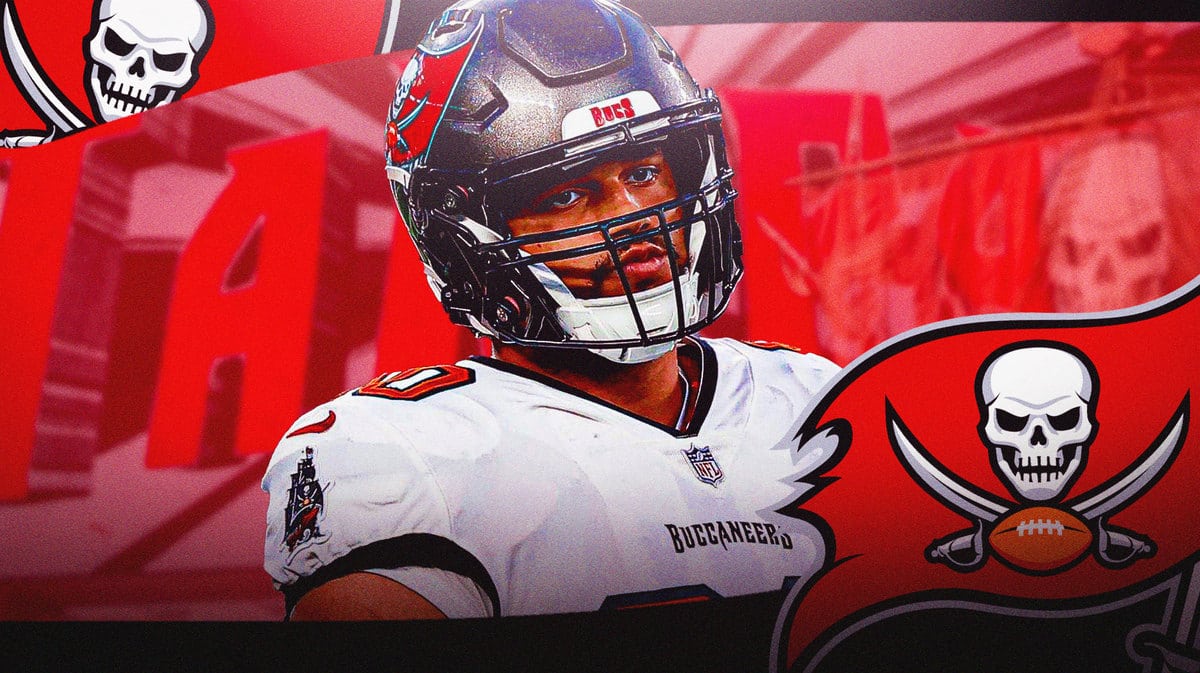 Logan Hall stands disappointed after injury holds him from Bucs-Bills Thursday Night Football game.