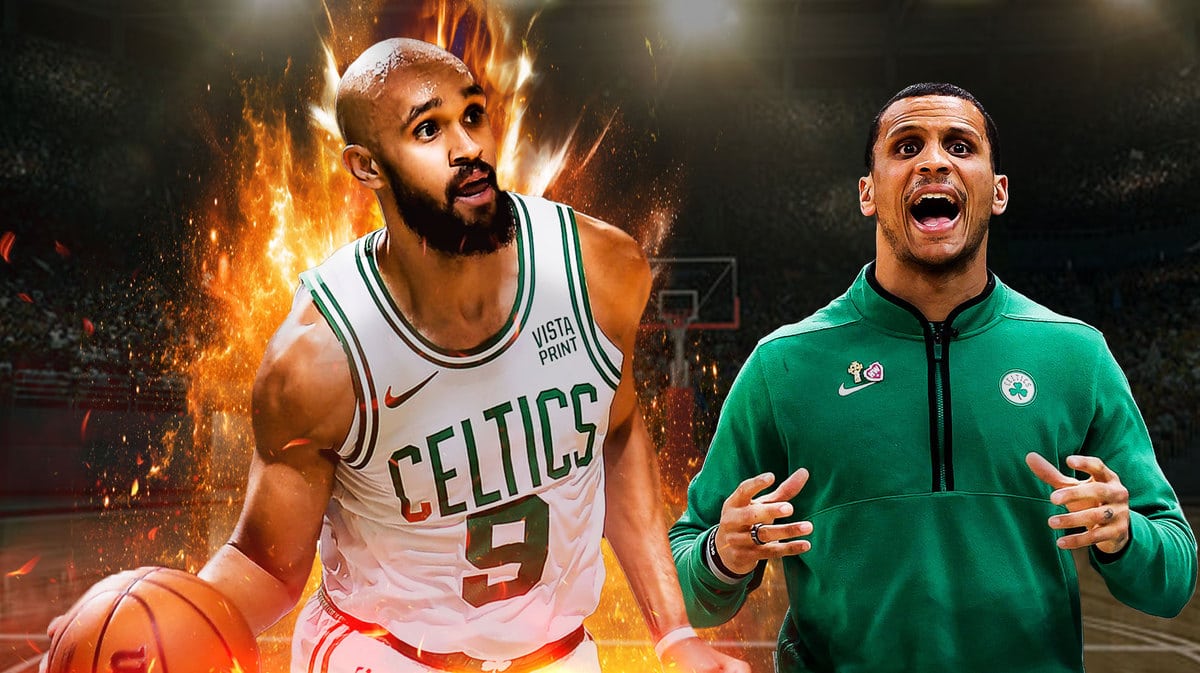 Joe Mazzulla hyped up, with Celtics' Derrick White on fire