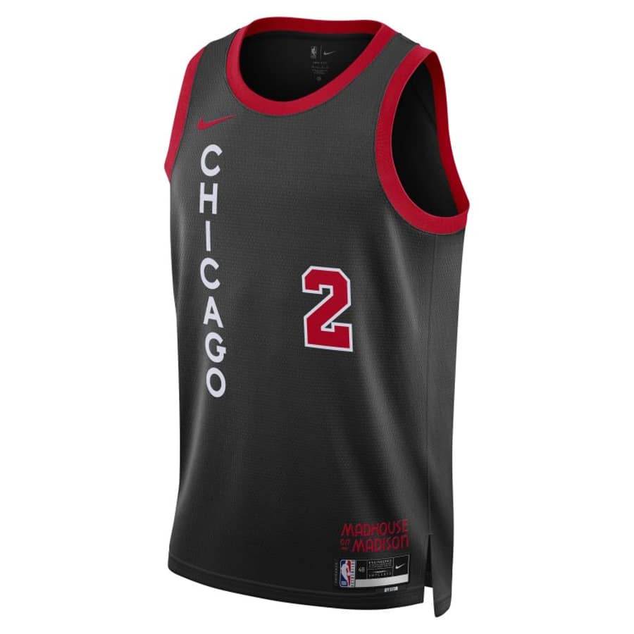 Chicago Bulls NBA City Edition Jersey 2023-2024 on a white background.