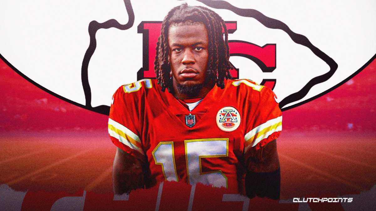 Jerry Jeudy, in a Chiefs jersey
