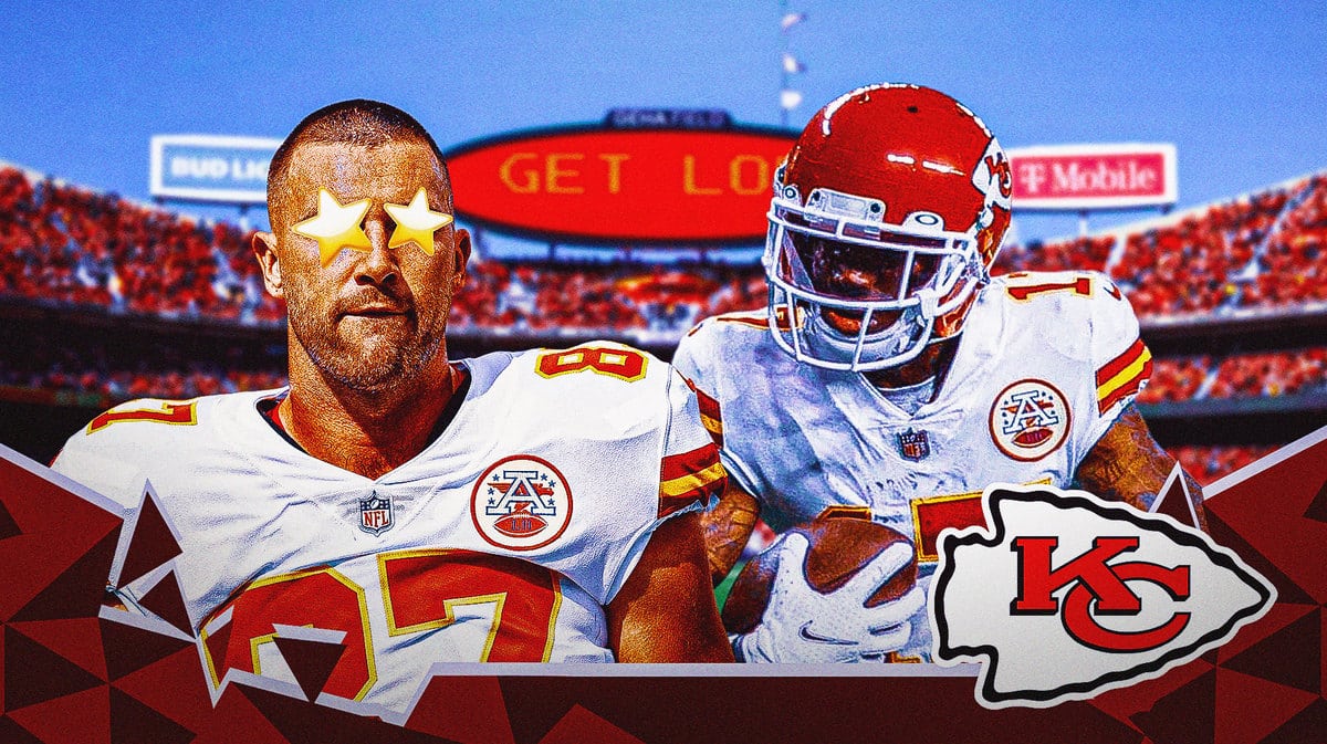 Chiefs Travis Kelce happy to see his old teammate Mecole Hardman back. Jets loss