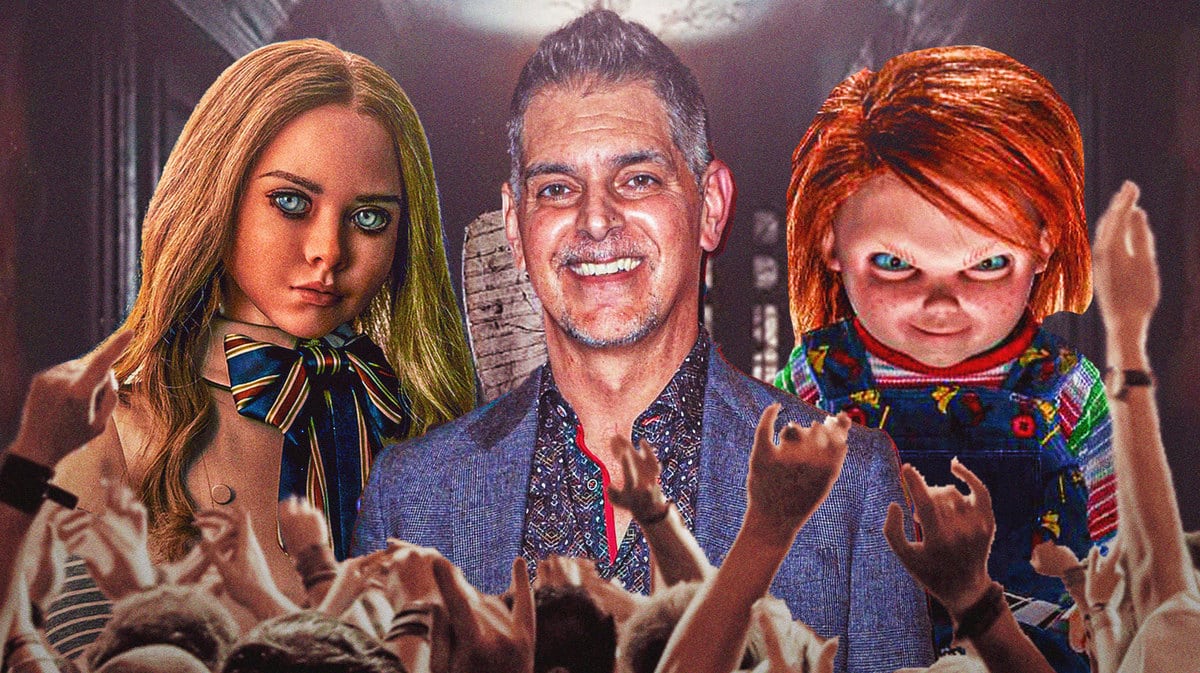 Don Mancini with M3GAN and Chucky.