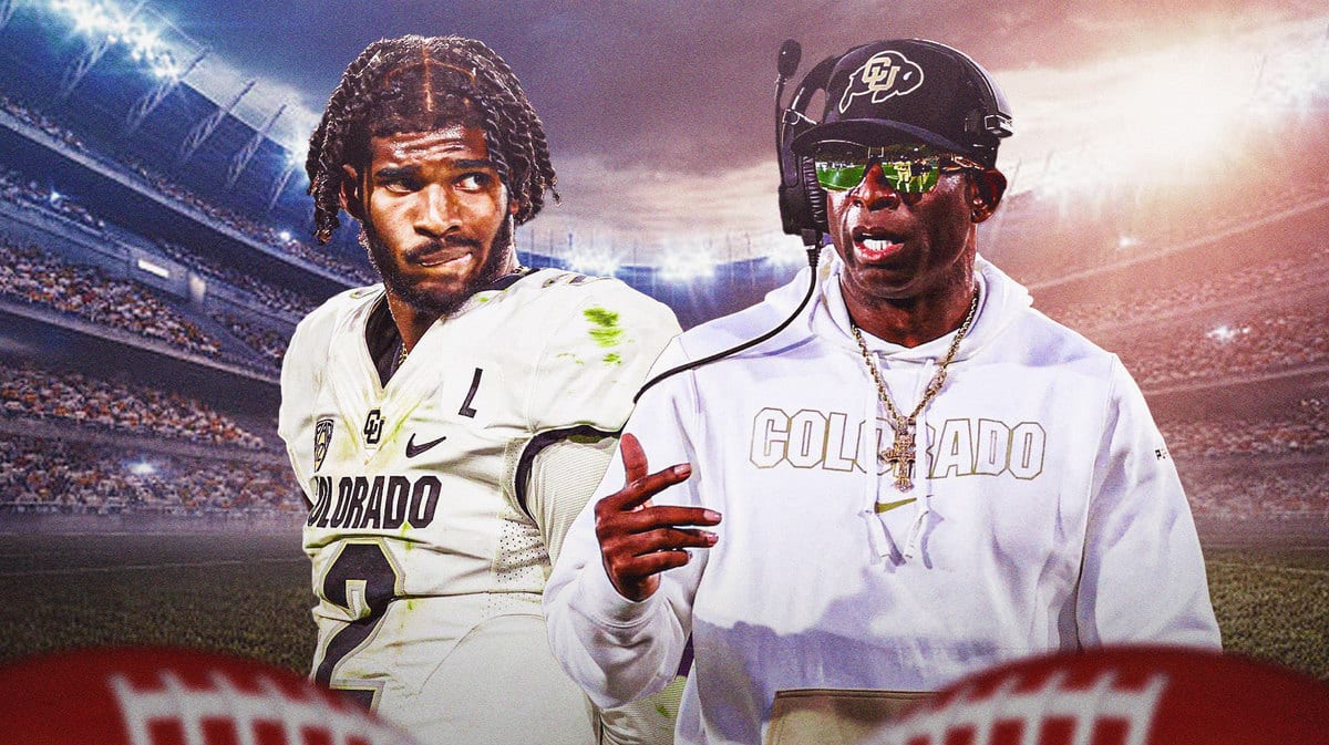 Colorado football's Shedeur Sanders and Deion Sanders looking upset and frustrated