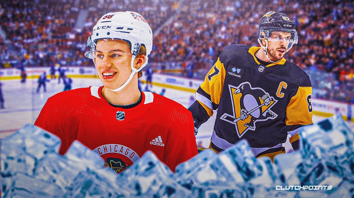 Connor Bedard, Sidney Crosby, Penguins, Blackhawks