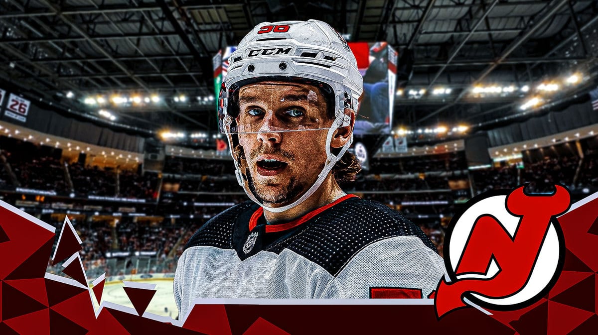New Jersey Devils forward Erik Haula at the Prudential Center