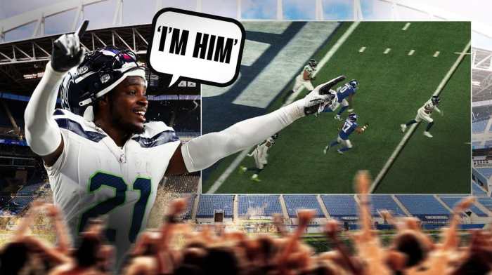 Devon Witherspoon, Seahawks, Giants, pick six