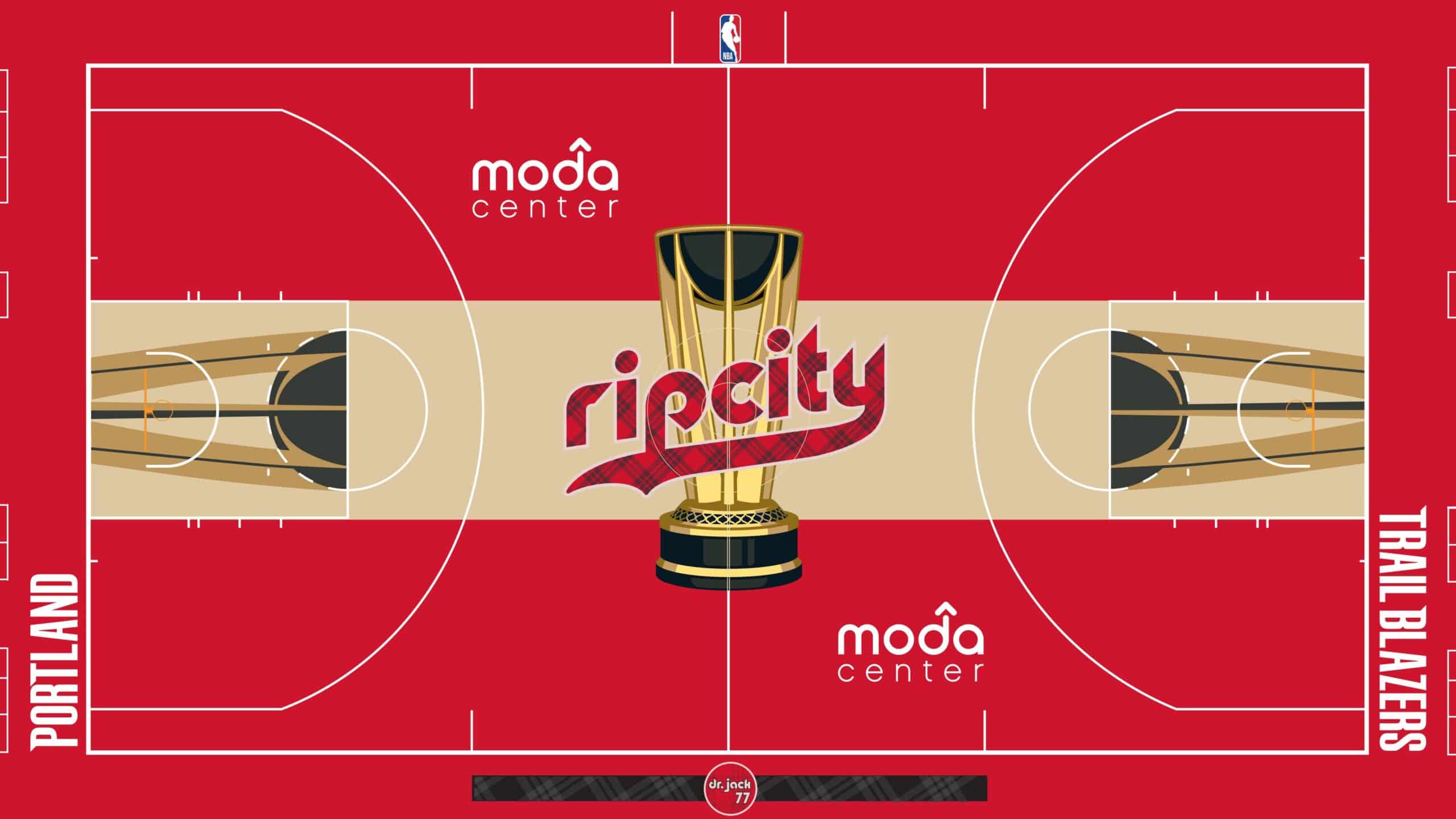 NBA unveils Trail Blazers' new In-Season Tournament court