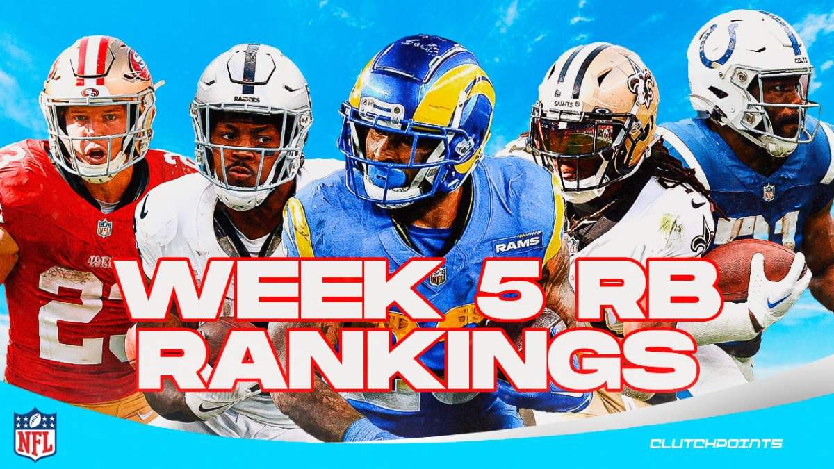 Fantasy football, Fantasy football rankings, Fantasy football position rankings, Running Back rankings, Week 5 Running Back rankings