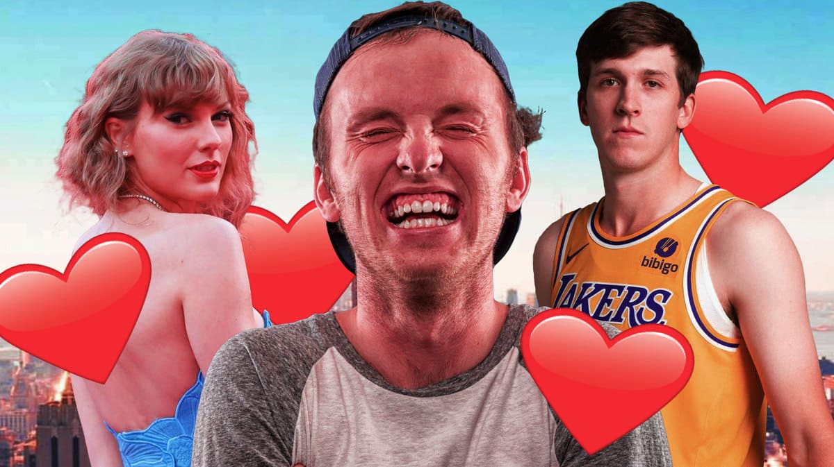 A Clippers fan (not pictured) started the rumors that Lakers star Austin Reaves was dating Taylor Swift.
