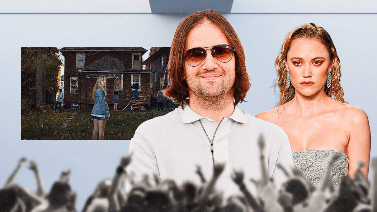 Director David Robert Mitchell and Maika Monroe together.