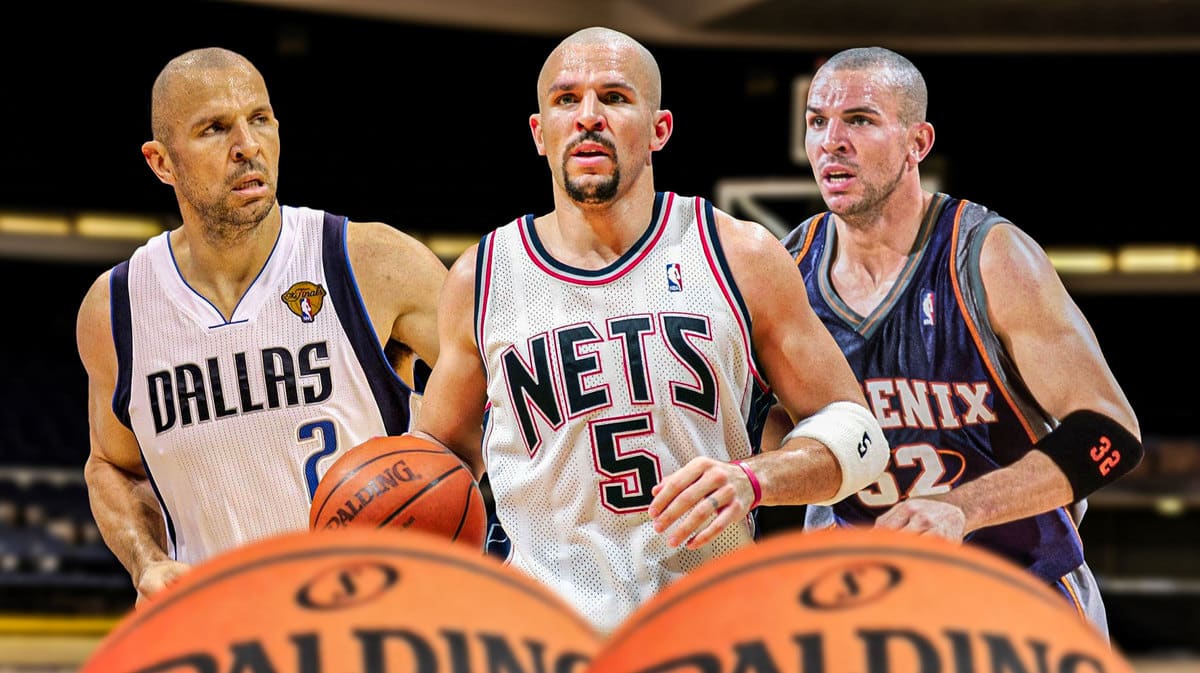 Jason Kidd playing with the Mavericks, the Nets and the Suns.