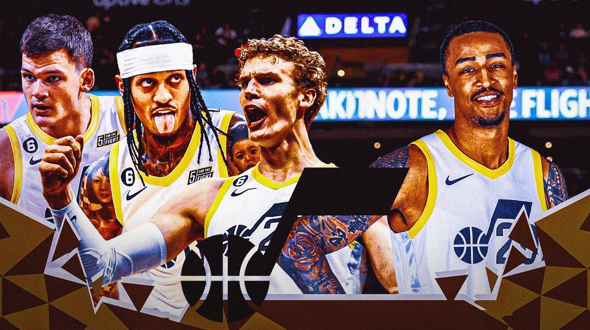 Jazz players John Collins, Lauri Markkanen, Jordan Clarkson and Walker Kessler