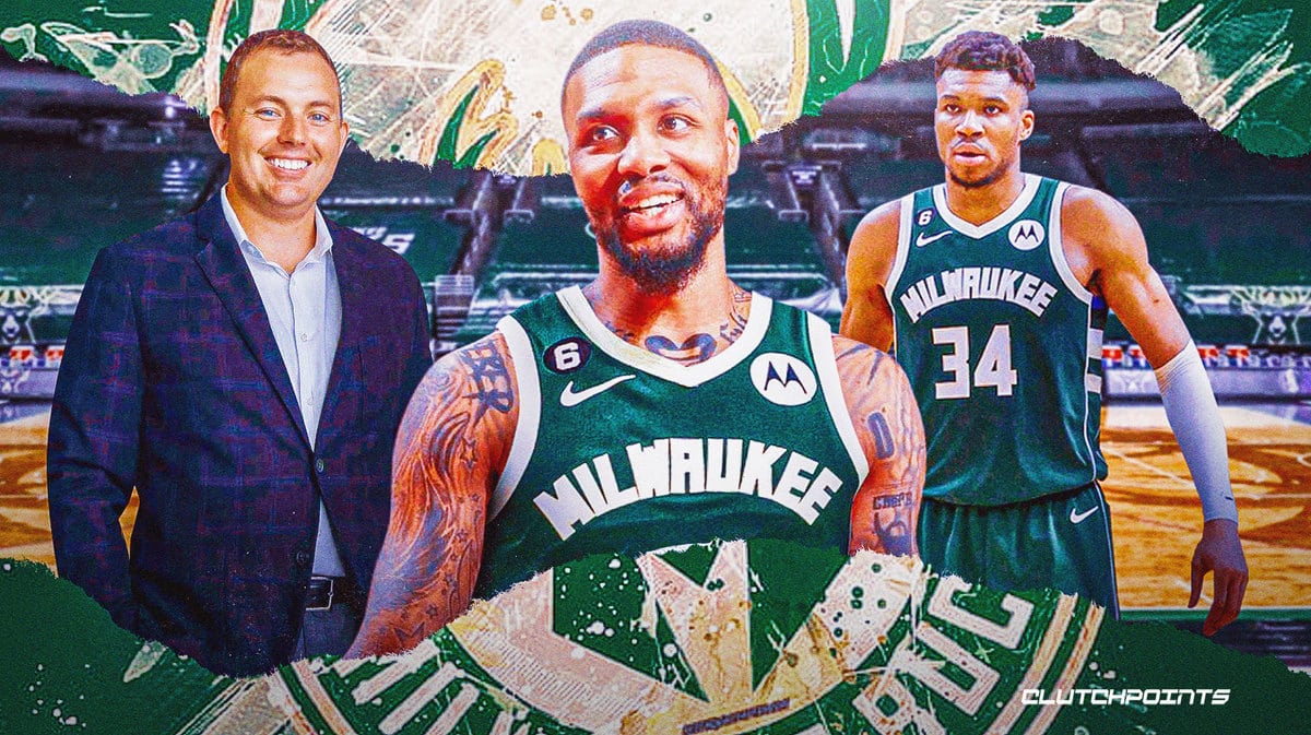 Jon Horst, Damian Lillard, Giannis Antetokounmpo, Bucks