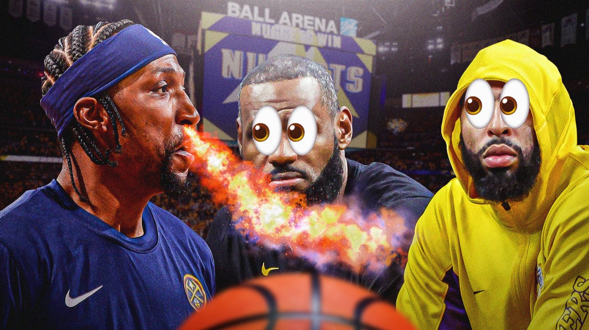 Kentavious Caldwell-Pope of the Nuggets roasting the Lakers after beating them in the playoffs last year