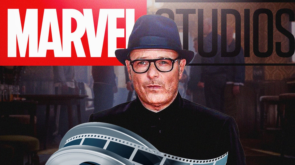 Kingsman director Matthew Vaughn and the Marvel Studios (MCU) logo.