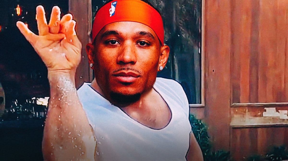 Josh Hart of the Knicks as Salt Bae