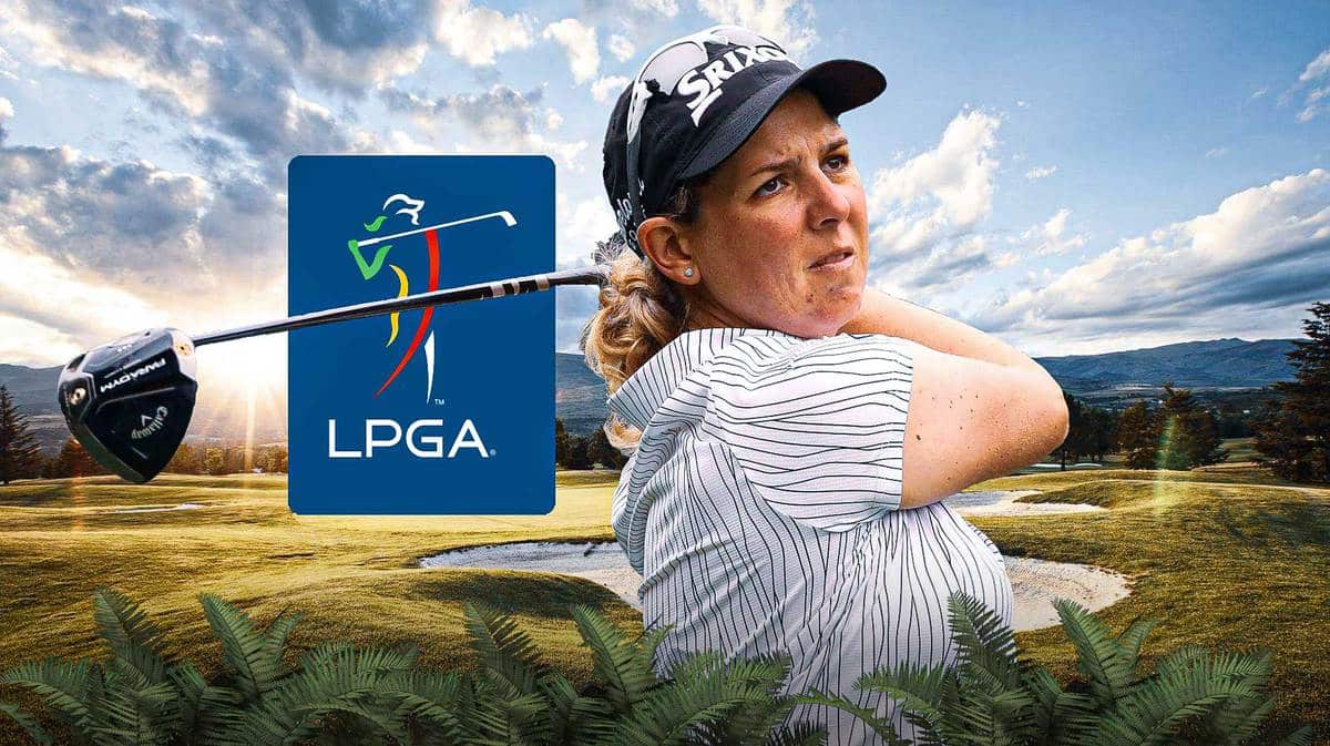 Ashleigh Buhai swings her golf club in her impressive LPGA women's golf showing in South Korea
